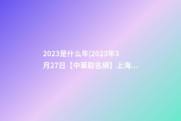 2023是什么年|2023年3月27日【中華取名網】上海XXX網絡科技有限公司簽約-第1張-公司起名-玄機派